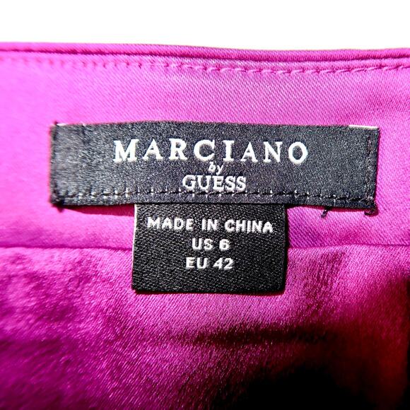 Marciano Chaya skirt in a satin magenta violet flower color size 6 - Picture 6 of 6